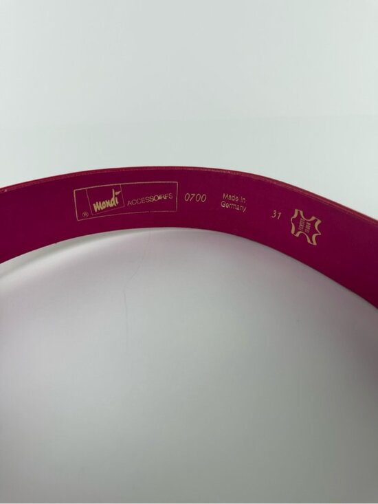 Vintage Mondi Escada Pink Leather Belt Size Small 80s 90s main image 6